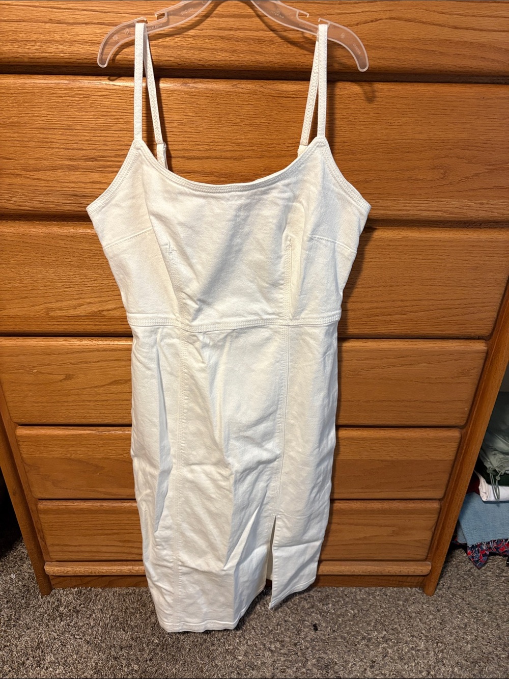 Steve Madden White Spaghetti Strap Midi Dress